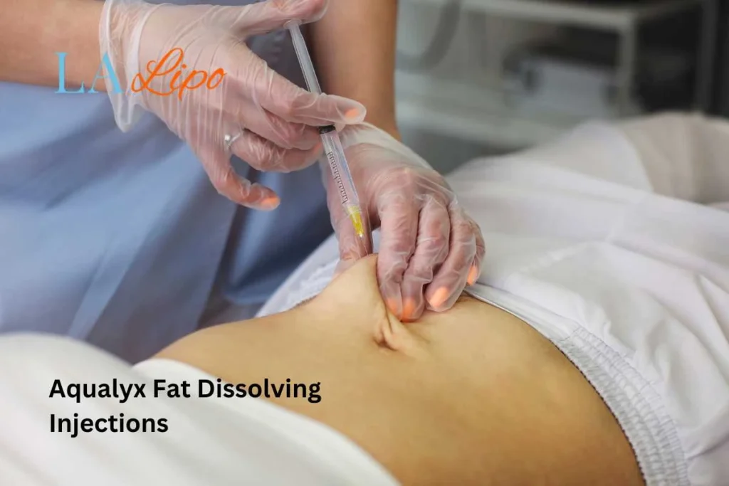 woman having fat dissolving injections Warwickshire in the stomach