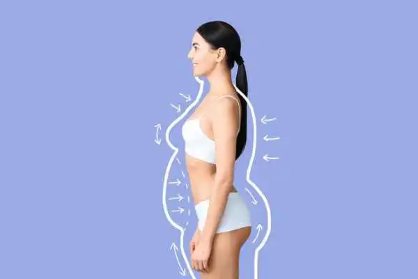 image of woman experiencing fat reduction treatment Warwickshire