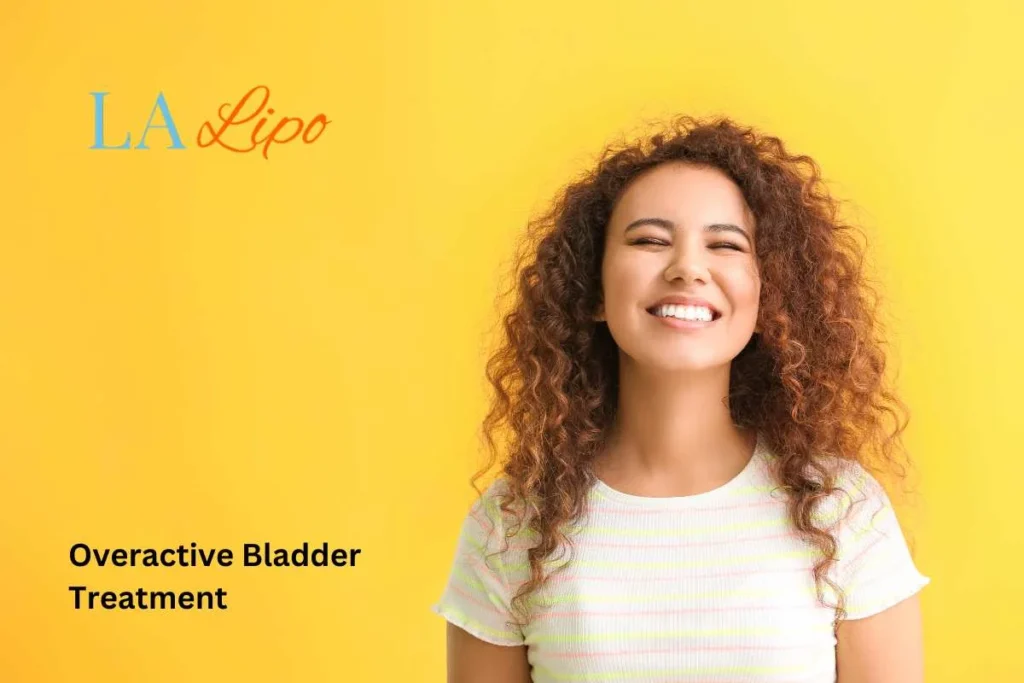 woman smiling about overactive bladder treatment Warwickshire solutions